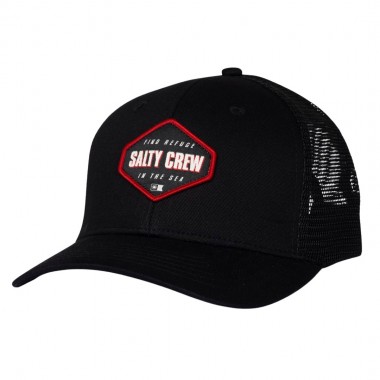 SALTY CREW SHAPELY TRUCKER CAP BLACK