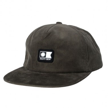 SALTY CREW FLAGSHIP CORD SNAPBACK CAP DUSTY OLIVE
