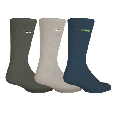 SALTY CREW FISHSTICKS SOCKS 3 PACK MULTI