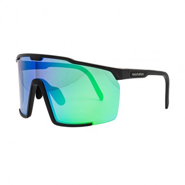 HORSEFEATHERS PROTON SUNGLASSES MATT BLACK/MIRROR GREEN