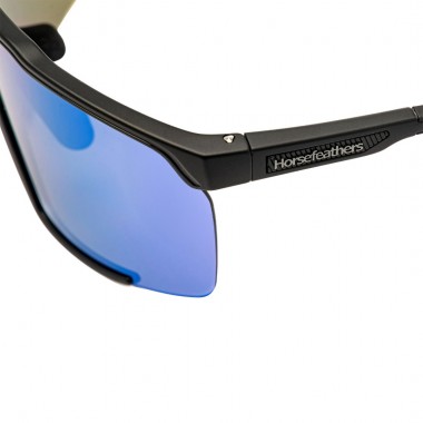 HORSEFEATHERS PROTON SUNGLASSES MATT BLACK/MIRROR GREEN