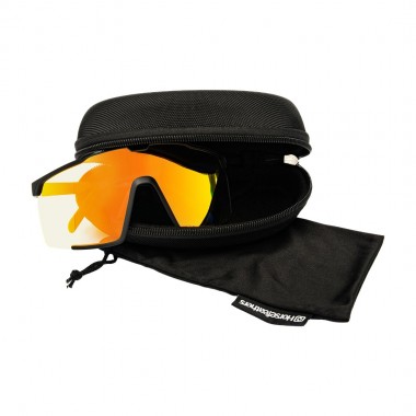 HORSEFEATHERS PROTON PHOTOCHROMIC SUNGLASSES MT BLK/MIRROR RED
