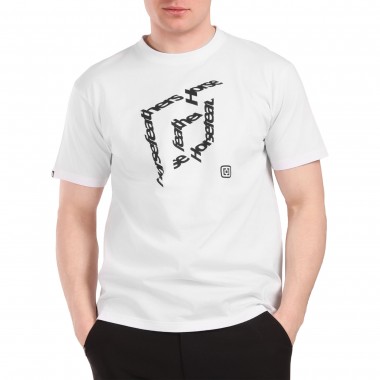 HORSEFEATHERS CUBE T-SHIRT WHITE