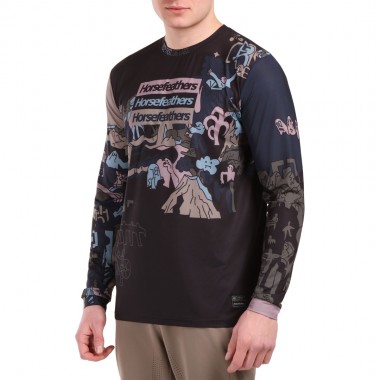 HORSEFEATHERS QUANTUM LS BIKE JERSEY DOODLE
