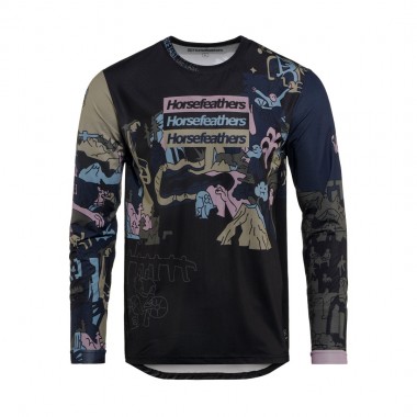 HORSEFEATHERS QUANTUM LS BIKE JERSEY DOODLE