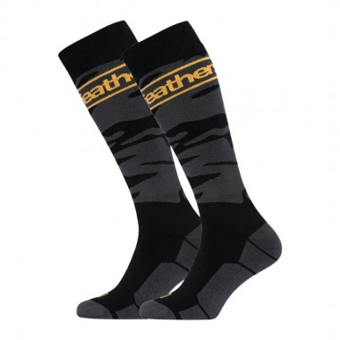 HORSEFEATHERS ENVER SNOW SOCKS BLACK/YELLOW