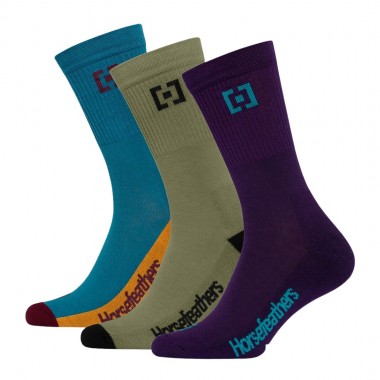 HORSEFEATHERS BASIC SOCKS 3PACK MULTICOLOR
