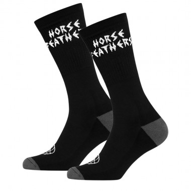HORSEFEATHERS SKULL SOCKS BLACK
