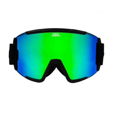 HORSEFEATHERS FESTON SNOW GOGGLES BLACK/MIRROR GREEN