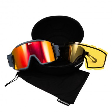 HORSEFEATHERS FESTON SNOW GOGGLES STORM/MIRROR RED