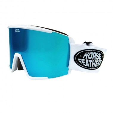 HORSEFEATHERS FESTON SNOW GOGGLES WHITE/MIRROR BLUE