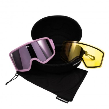 HORSEFEATHERS TARPE SNOW GOGGLES LILA/MIRROR PINK SMOKE