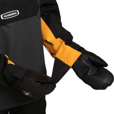 HORSEFEATHERS HESTON ANORAK SNOW JACKET BLACK/YELLOW BLAZE