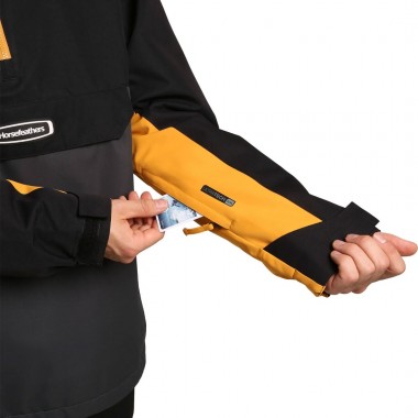 HORSEFEATHERS HESTON ANORAK SNOW JACKET BLACK/YELLOW BLAZE