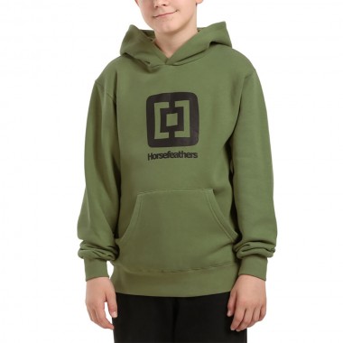 HORSEFEATHERS FAIR YOUTH HOODIE SAGE