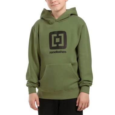 HORSEFEATHERS FAIR YOUTH HOODIE SAGE