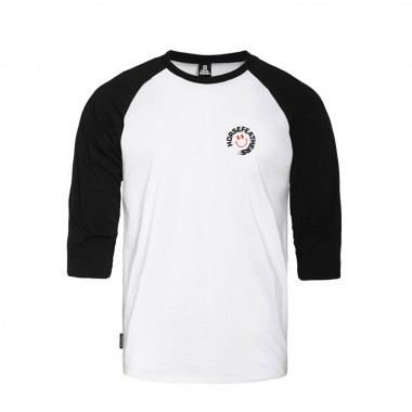 HORSEFEATHERS MOCKER RAGLAN T-SHIRT WHITE