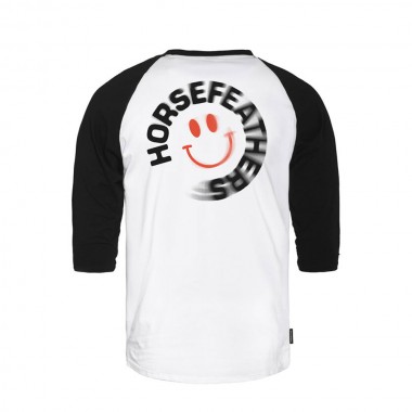 HORSEFEATHERS MOCKER RAGLAN T-SHIRT WHITE