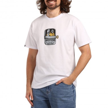 HORSEFEATHERS CANNED T-SHIRT WHITE