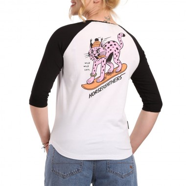 HORSEFEATHERS ZALVA W RAGLAN T-SHIRT WHITE