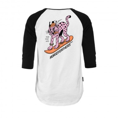 HORSEFEATHERS ZALVA W RAGLAN T-SHIRT WHITE