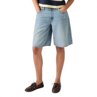 LEVI’S® BAGGY DAD W JORTS MED INDIGO/WE DID IT SHORT
