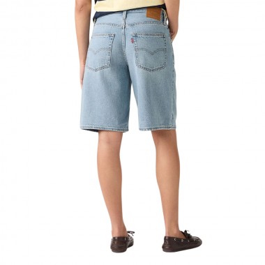 LEVIS BAGGY DAD W JORTS MED INDIGO/WE DID IT SHORT
