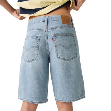 LEVIS BAGGY DAD W JORTS MED INDIGO/WE DID IT SHORT