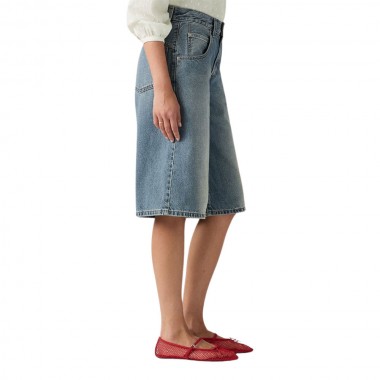 LEVIS SUPER BAGGY W JORTS MED INDIGO/HAZY TIMES