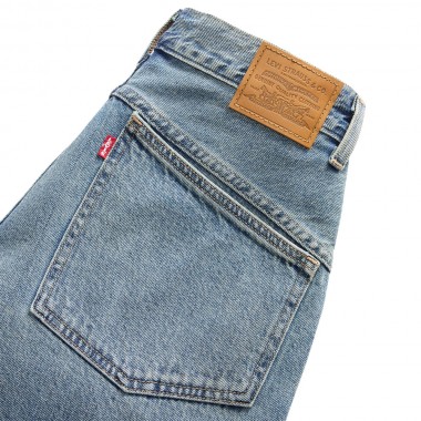 LEVIS SUPER BAGGY W JORTS MED INDIGO/HAZY TIMES