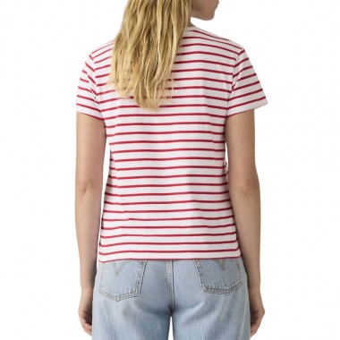 LEVIS PERFECT W TEE BRIGHT WHITE/URBAN RED