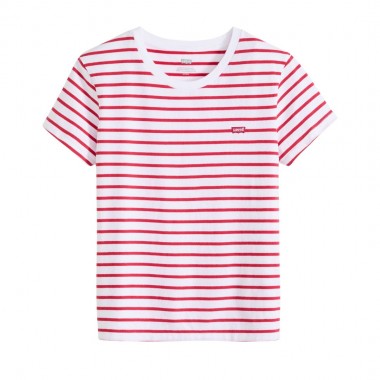 LEVIS PERFECT W TEE BRIGHT WHITE/URBAN RED