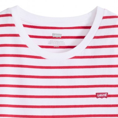 LEVIS PERFECT W TEE BRIGHT WHITE/URBAN RED