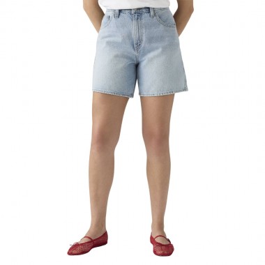LEVI’S® HIGH BAGGY W SHORTS MED INDIGO/FAR AND WIDE