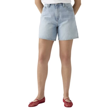LEVIS HIGH BAGGY W SHORTS MED INDIGO/FAR AND WIDE