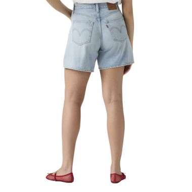 LEVIS HIGH BAGGY W SHORTS MED INDIGO/FAR AND WIDE