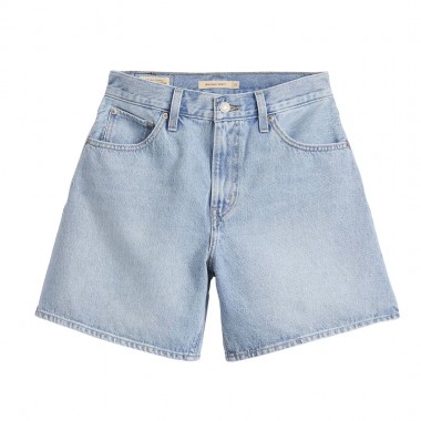 LEVIS HIGH BAGGY W SHORTS MED INDIGO/FAR AND WIDE