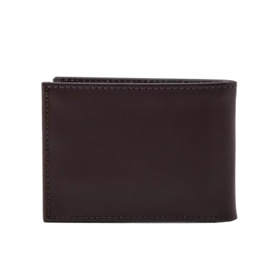 LEVIS BATWING BIFOLD ID WALLET LEATHER BROWN