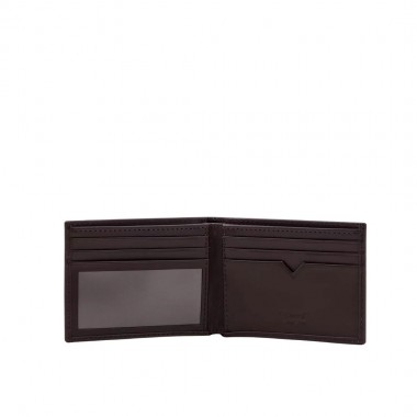 LEVIS BATWING BIFOLD ID WALLET LEATHER BROWN