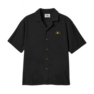 THE DUDES LEON TERRY HAWAIIAN SHIRT BLACK