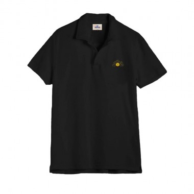 THE DUDES LEON TERRY POLO T-SHIRT BLACK