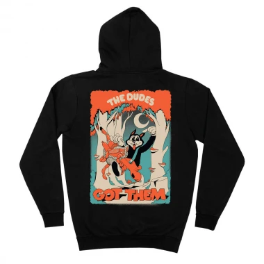 THE DUDES BIG BAD WOLF PREMIUM CLASSIC HOODIE BLACK