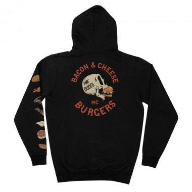 THE DUDES BACON & CHEESE CLASSIC PREMIUM HOODIE BLACK