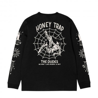 THE DUDES BLACK WEB CLASSIC LS T-SHIRT BLACK