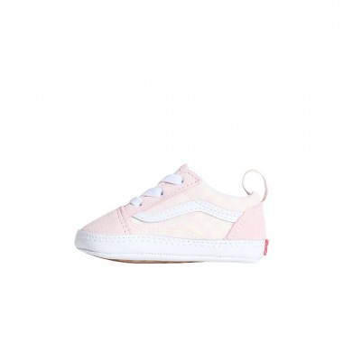VANS OLD SKOOL CHECKERBOARD CRIB SHOES PASTEL PINK