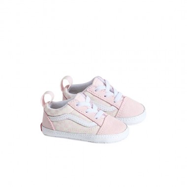 VANS OLD SKOOL CHECKERBOARD CRIB SHOES PASTEL PINK