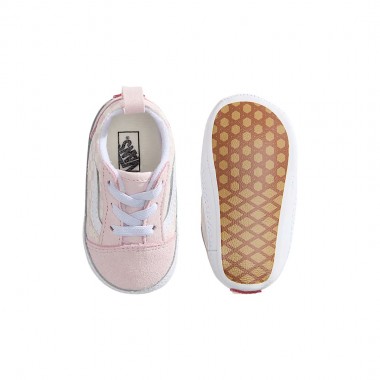 VANS OLD SKOOL CHECKERBOARD CRIB SHOES PASTEL PINK