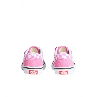 VANS OLD SKOOL V COLOR THEORY CHECKERBOARD TOD SHOES PINK FIZZ