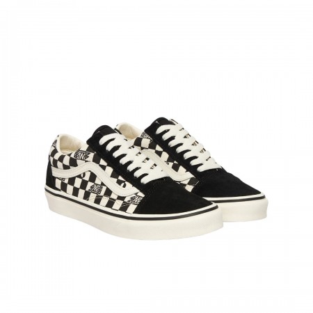 VANS OLD SKOOL GEO CHECK K SHOES BLACK - alternative image