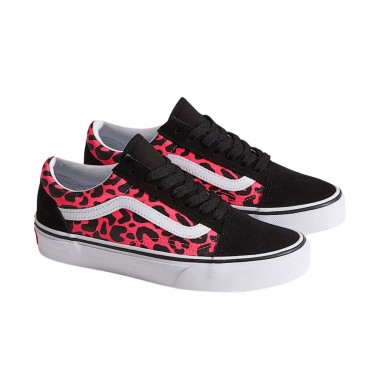 VANS OLD SKOOL GLITTER LEOPARD K SHOES DIVA PINK